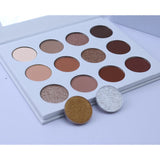 12 paletas de sombras de ojos blancas desnudas de alta calidad (50 piezas envío gratis)