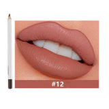 25 Colors Of Matte Waterproof Lip Liner With Sharpener