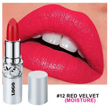 24 Colors Of Silver Tube Moisturizing Lipstick Long-lasting Color Retention Makeup
