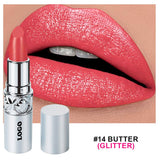 16 Colors Moisturizing Glitter Lipstick Long-lasting Color