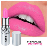 24 Colors Of Silver Tube Moisturizing Lipstick Long-lasting Color Retention Makeup