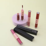12 Colors 2 In 1 Moisturizing Mirror Lip Glaze Matte Non-stick Liquid Lipstick