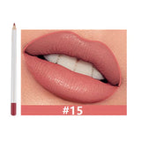 25 Colors Of Matte Waterproof Lip Liner With Sharpener