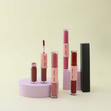 12 Colors 2 In 1 Moisturizing Mirror Lip Glaze Matte Non-stick Liquid Lipstick