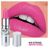 24 Colors Of Silver Tube Moisturizing Lipstick Long-lasting Color Retention Makeup