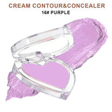 28-shade Heart-shaped Contour Cream/Concealer