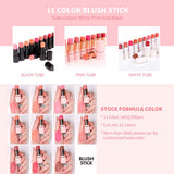 11 Colors Blush Stick / Black / White / Pink / Three Packaging Materials Are Available