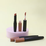 Double-ended 2-in-1 Non-stick Cup Solid Lipstick Liquid Lip Gloss Lip Glaze