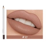 25 Colors Of Matte Waterproof Lip Liner With Sharpener