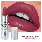24 Colors Of Silver Tube Moisturizing Lipstick Long-lasting Color Retention Makeup