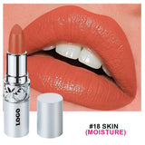 24 Colors Of Silver Tube Moisturizing Lipstick Long-lasting Color Retention Makeup
