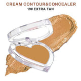 28-shade Heart-shaped Contour Cream/Concealer