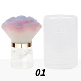 3 Color Extra-large Round-handled Nail Powder Brush/Blush Brush