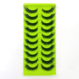10 Pairs Of 5d Chemical Fiber Eyelashes Fluffy And Messy
