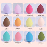 12-color Teardrop-shaped Makeup Sponge/Puff