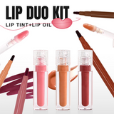 8 Colors Lip Liner & Glossy Lip Gloss Set, Hydrating Shiny Lip Makeup Kit