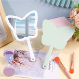 4 Color Butterfly-shaped Handheld Mirror