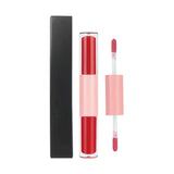 12 Colors 2 In 1 Moisturizing Mirror Lip Glaze Matte Non-stick Liquid Lipstick