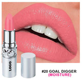 24 Colors Of Silver Tube Moisturizing Lipstick Long-lasting Color Retention Makeup