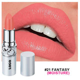 24 Colors Of Silver Tube Moisturizing Lipstick Long-lasting Color Retention Makeup