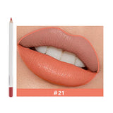 25 Colors Of Matte Waterproof Lip Liner With Sharpener