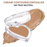 28-shade Heart-shaped Contour Cream/Concealer