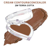 28-shade Heart-shaped Contour Cream/Concealer