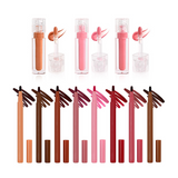 8 Colors Lip Liner & Glossy Lip Gloss Set, Hydrating Shiny Lip Makeup Kit