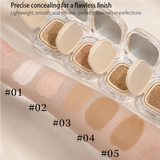 5 Shades Long Lasting Concealer Foundation Cushion, Oil Control, No Transfer, Full Coverage Makeup