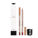 12 Color Gold Wood Matte Lipliner (Including Pencil Sharpener)