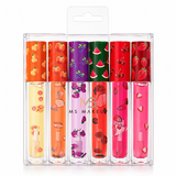 6-pack Fruit Scent Lip Oil, Hydrating Moisturizer Lip Care Set