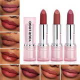 12 Color Pink Round Tube Long-lasting And Non Fading Matte Lipstick