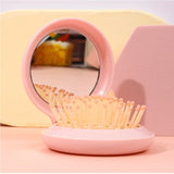 2-in-1 Folding Airbag Comb And Mirror