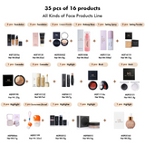 【Livraison gratuite】Ensemble d'échantillons de 35 pièces Un ensemble de toutes sortes de produits pour le visage