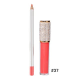 49 Colors Matte Long-lasting Non-fading Liquid Lipstick Lip Liner Set #34-#49