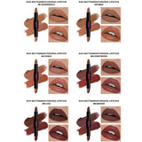 12 Farben 2 in 1 doppelköpfiger, antihaftbeschichteter Lippenstift, feuchtigkeitsspendender, lichtechter Lippenstift