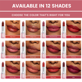 12 Color Pink Round Tube Long-lasting And Non Fading Matte Lipstick