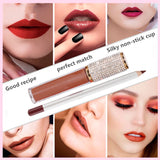 49 Colors Matte Long-lasting Non-fading Liquid Lipstick Lip Liner Set #1-#33