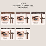 5-color Double-ended Waterproof Eyebrow Tint