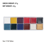 12 Color Oil Colored Human Body Painting Pigment