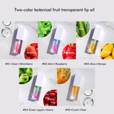 Two-color botanical fruit transparent lip oil