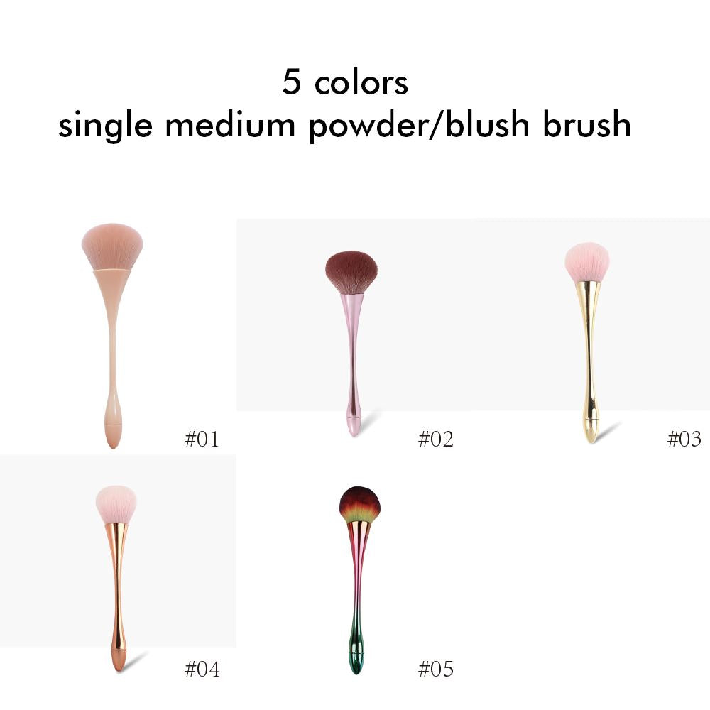 5 colors single medium powder/blush brush