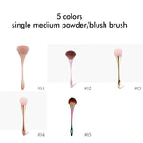 5 colors single medium powder/blush brush