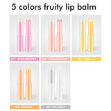 5 colors fruity lip balm