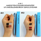 4-IN-1 MAKEUP PEN/EYELINER/HIGHIGHTER/LIP LINER/BLUSHER/BROW OENCIL/EYELINER