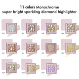 6 colores monocromáticos súper brillantes y brillantes con diamantes destacados