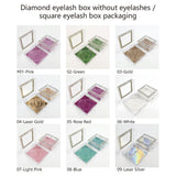 Diamond eyelash box without eyelashes /square eyelash box packaging