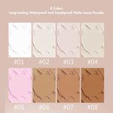 8 Colors Long-Lasting Waterproof and Sweatproof Matte Loose Powder