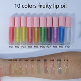 10 colors fruity lip oil