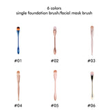 6 colors single foundation brush/facial mask brush